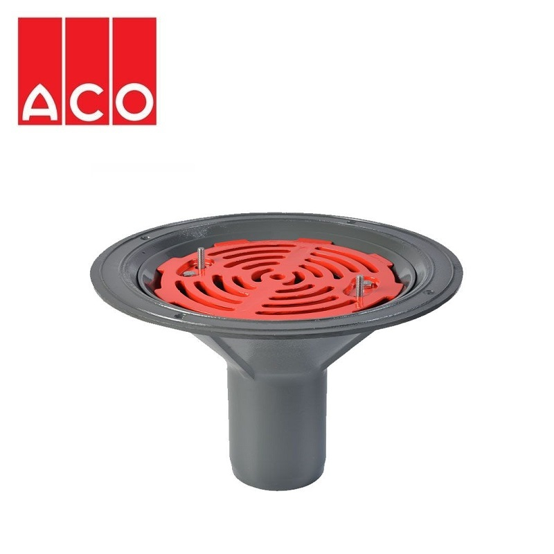 ACO Rainwater Roof Outlet Vertical Spigot with Flat Grate - 150mm