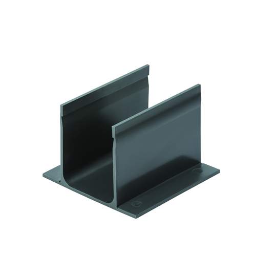 Aco Silver/Black Threshold Channel Drain Bottom Connector Aluminium