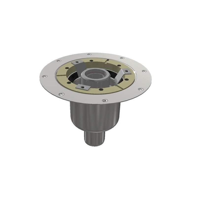 Aco Trapped Shower Gully Vertical Outlet For Vinyl Flooring - 50Mm Stainless Steel