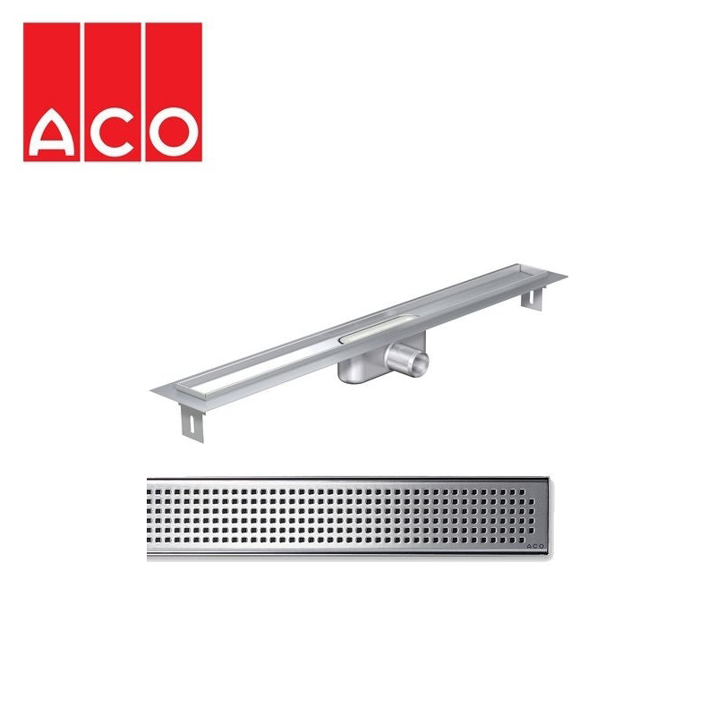 Shower Wet Room Channel Drain 1185mm Quadrato Grating ACO C-Line