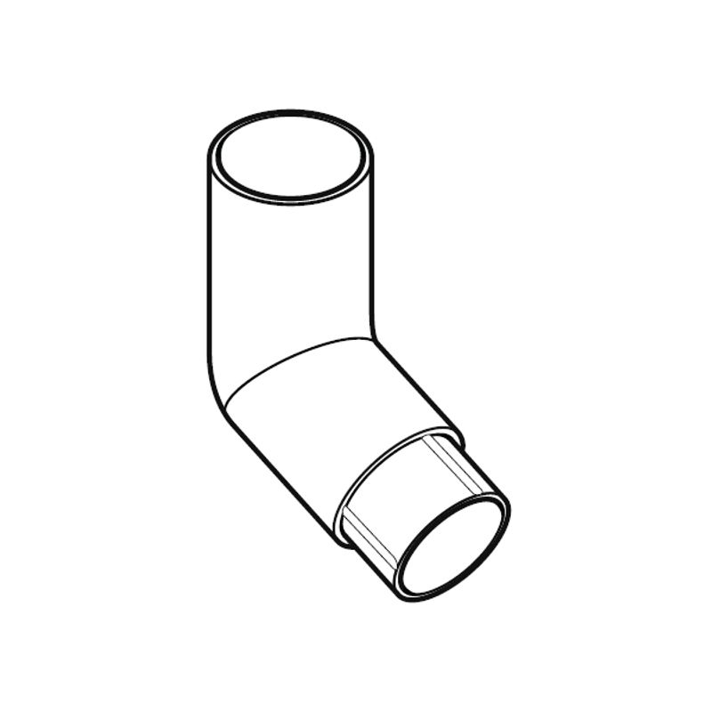 Alumasc Flushjoint Circular 112.5dg Downpipe Bend 75mm Black