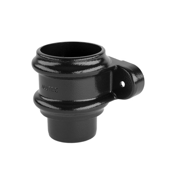 alutec-tudor-circular-downpipe-socket-with-ears-heritage-black