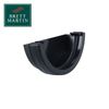 Brett Martin Plastic Guttering Half Round External Stopend 112mm - Anthracite Grey