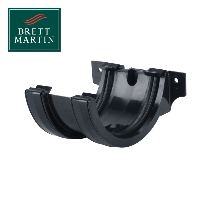 Plastic Guttering Half Round Union Bracket 112mm - Anthracite Grey