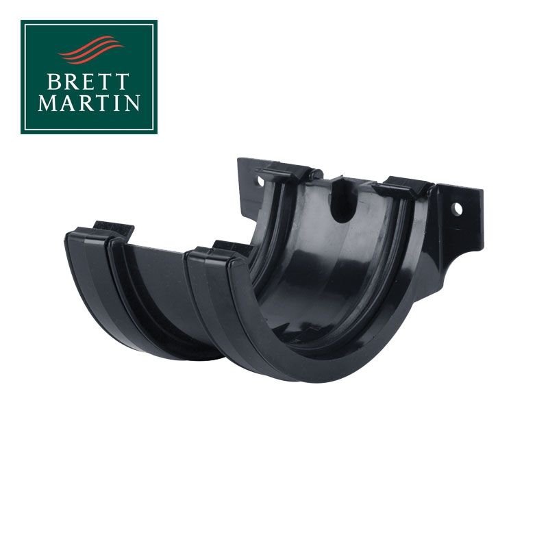 Plastic Guttering Half Round Union Bracket 112mm Anthracite Grey