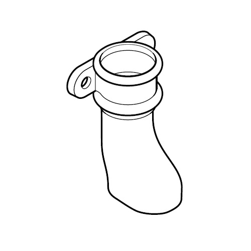 Cast Iron Apex Anti-Splash Shoe with Ears 100mm - Textured Black