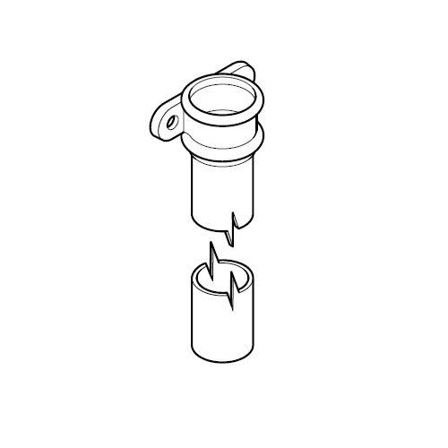 Cast Iron Apex Circular Pipe with Ears 100mm x 1.83m - Textured Black