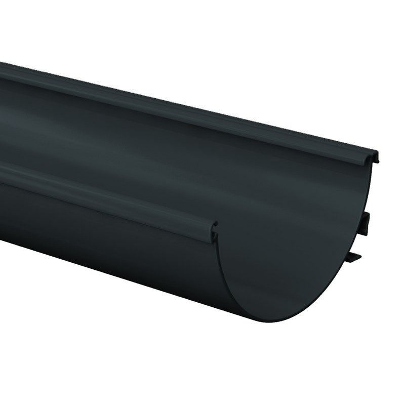 Image of Alumasc Aqualine 150mm x 75mm Half Round Running Outlet 100mm - Anthracite Grey
