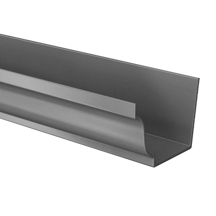 Aluminium Guttering AX Moulded 100mm x 75mm x 3m - Slate Grey