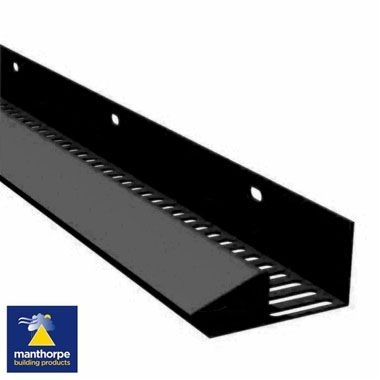 Continuous Soffit Vent (10,000mm2) 2.44m Black Drainage Superstore®