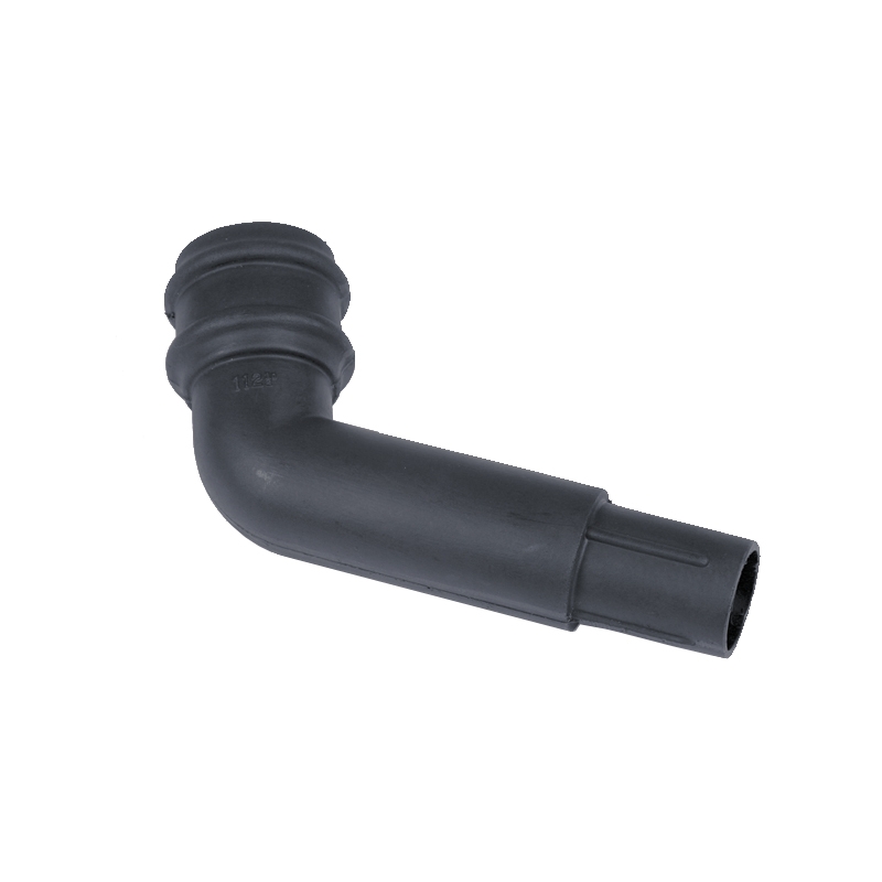 Cast Iron Style Round Downpipe 112.5dg Bend 68mm - Anthracite Grey