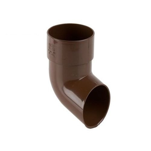 Plastic Guttering Round Style Downpipe Shoe 68mm - Brown