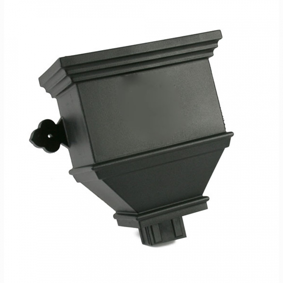 Brett Martin Cascade Cast Iron Style 100mm x 75mm Plain Hopper Head (Black)