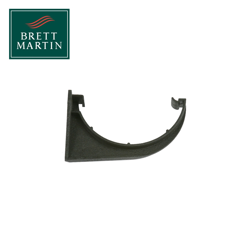 Cast Iron Style Half Round Guttering 112mm Fascia Bracket - Black