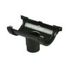 Cast Iron Style Half Round Guttering 112mm Running Outlet - Black