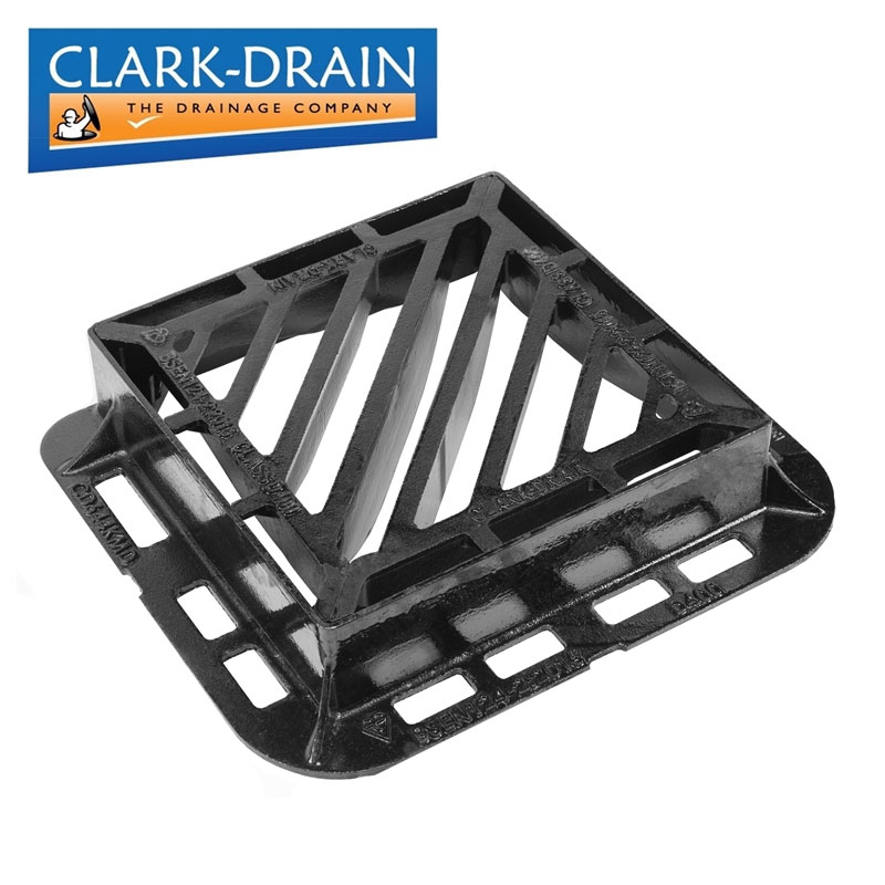 Kerbside Gully Grid and Frame 415L x 415W x 100H Cast Iron -D400 Class