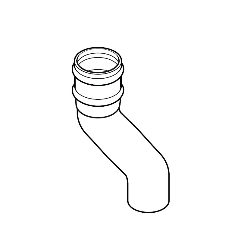 Cast Aluminium Guttering 112.5dg Round 381mm Offset 63mm - Milled