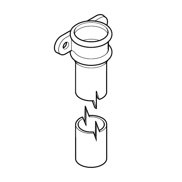 Cast Iron Apex Circular Pipe with Ears 75mm x 1.83m - Textured Black