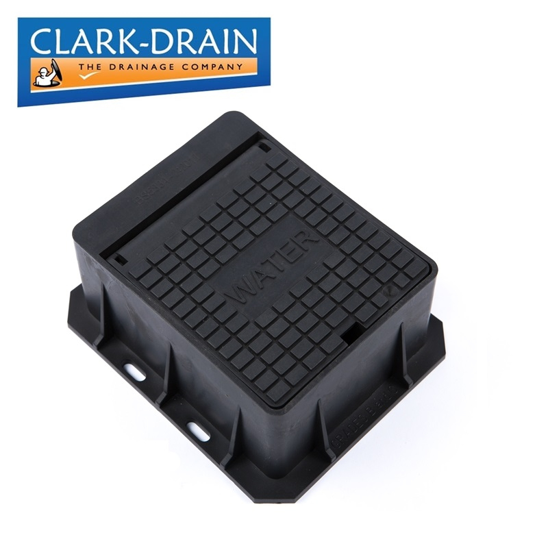Clark Drain A15 Plastic Water Badged Surface Box - 167 x 156 x 75mm