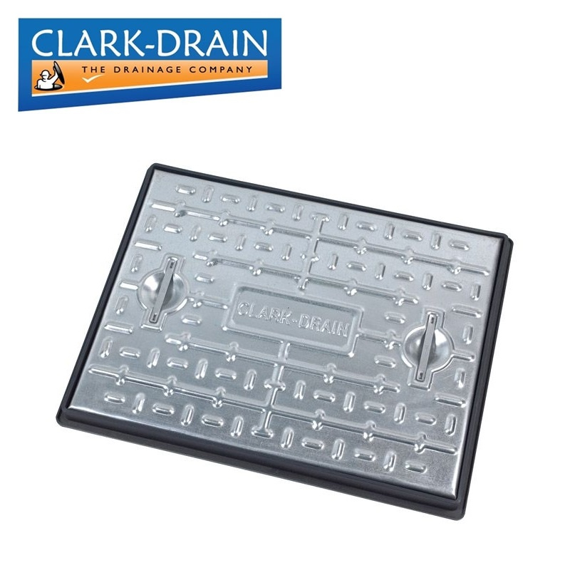 Manhole Cover and Frame with Steel Lid 600L x 450W x 45H - Pedestrian