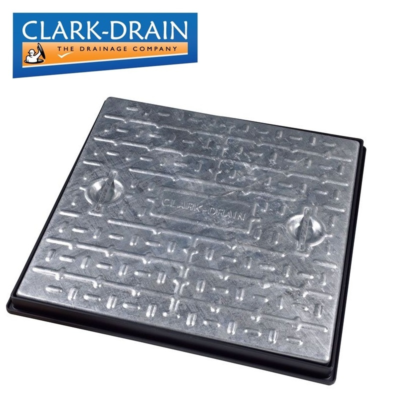 Manhole Cover and Frame with Steel Lid 600L x 600W x 45H -25 Tonne GPW