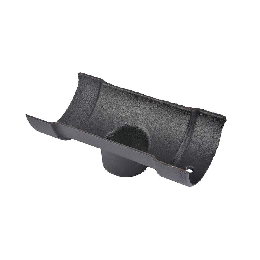 Pam Building Products Black Pam Building Classical Cast Iron Half Round 65Mm Running Outlet - 100Mm
