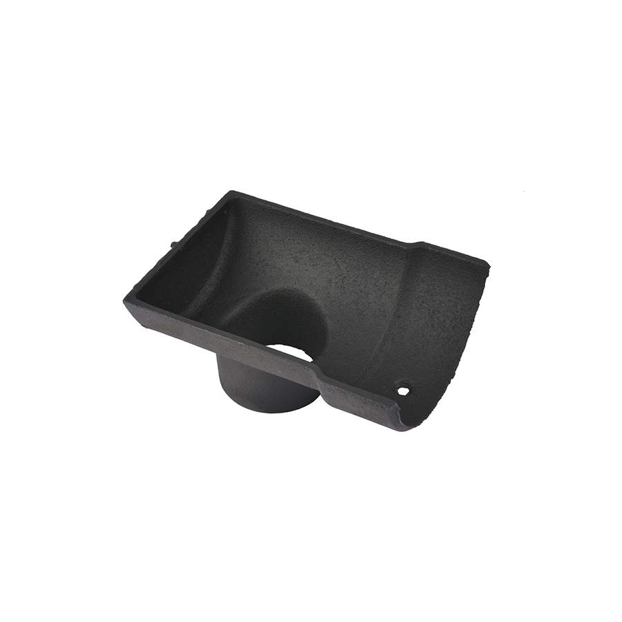 Pam Building Products Black Pam Building Classical Cast Iron Half Round External End Outlet - 100Mm