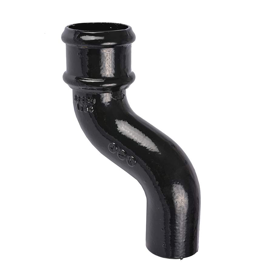 Pam Building Products Black Pam Building Classical Plus Cast Iron Downpipe 115Mm Offset - 65Mm