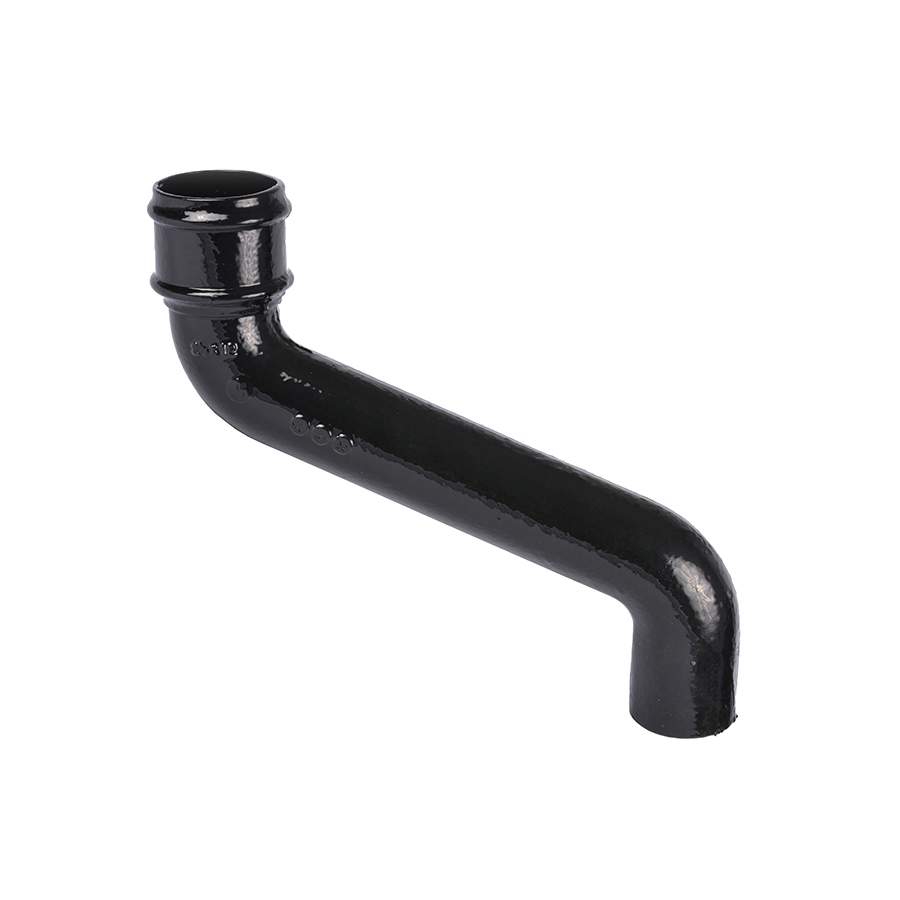 Pam Building Products Black Pam Building Classical Plus Cast Iron Downpipe 305Mm Offset - 65Mm