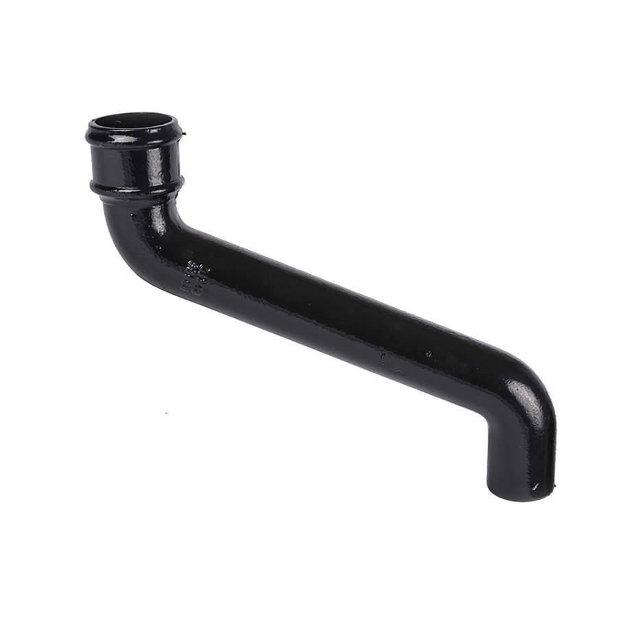 Pam Building Products Black Pam Building Classical Plus Cast Iron Downpipe 380Mm Offset - 100Mm