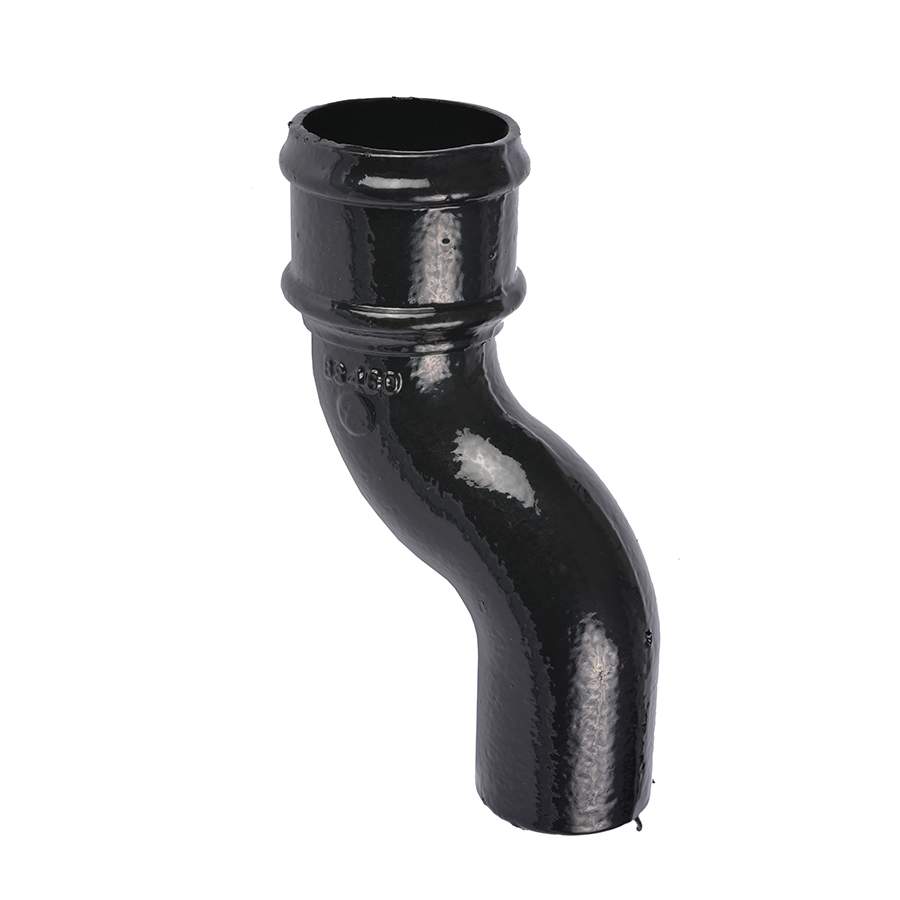 Pam Building Products Black Pam Building Classical Plus Cast Iron Downpipe 75Mm Offset - 100Mm