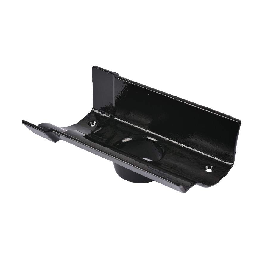 Pam Building Products Black Pam Building Classical Plus Cast Iron Victorian Ogee 65Mm Running Outlet - 115Mm