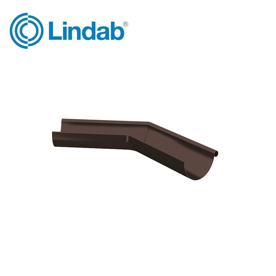 Lindab Half Round 135dg Outer Gutter Angle 125mm Painted Coffee Brown