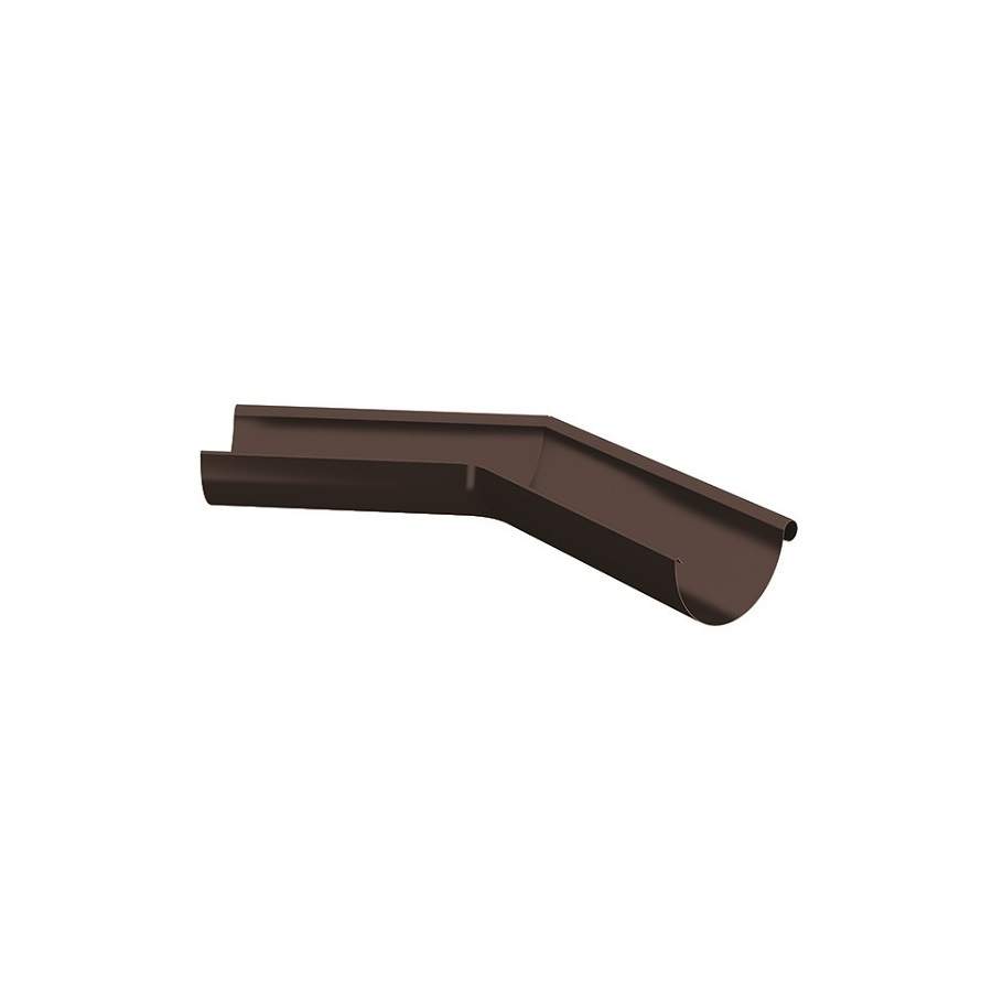 Lindab Coffee Brown 150Mm Half Round 135Dg External Gutter Corner - Galvanised Steel