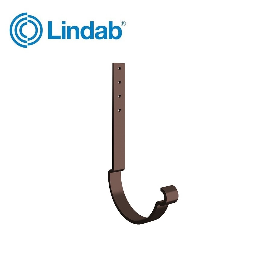 Lindab Half Round Rafter Bracket 125mm Painted Coffee Brown
