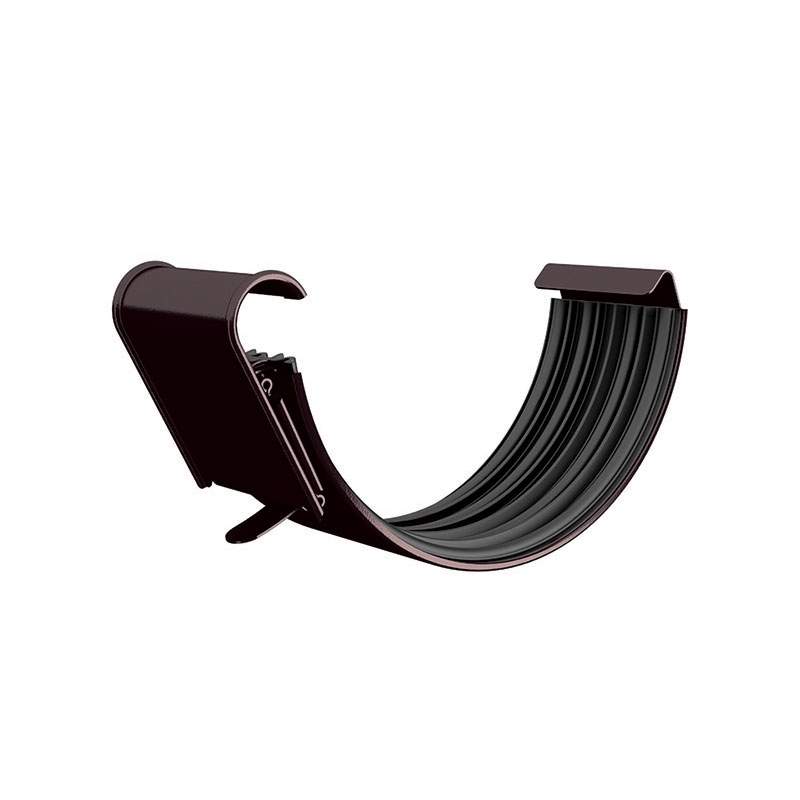 Lindab Coffee Brown 125Mm Half Round Gutter - Galvanised Steel