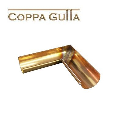 Metal Gutta Copper 125mm Half Round Gutter Internal Corner - Bespoke