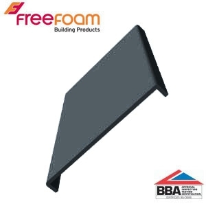 uPVC 400mm Replacement Fascia Board (18mm D/End) 2.5m - Black Ash