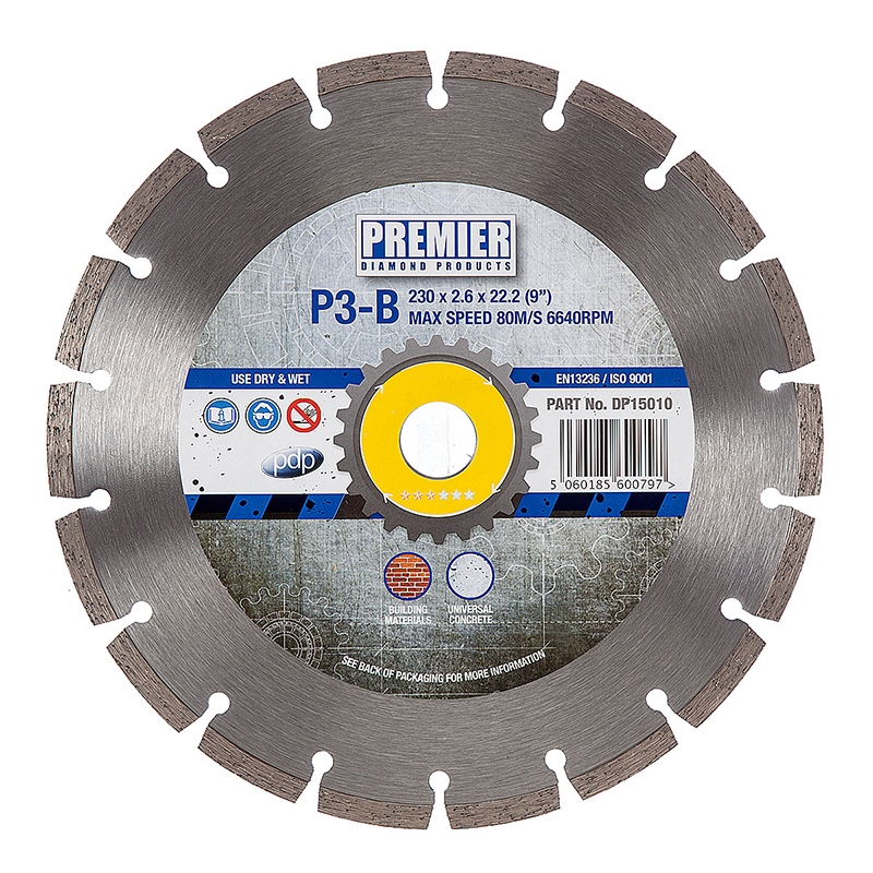 Building Material & Concrete Diamond Blade P3-B - 230 x 22.2mm