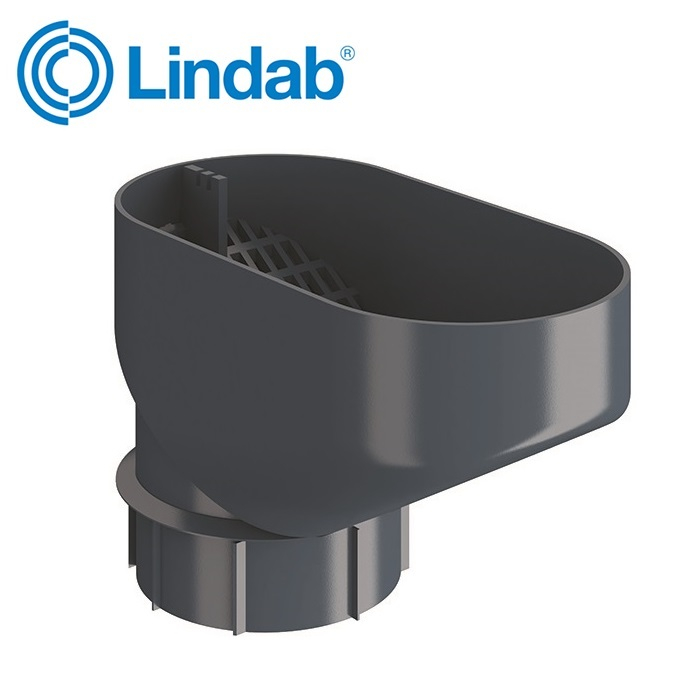 Lindab Drain Trap HD Polythene 100mm - Dark Grey