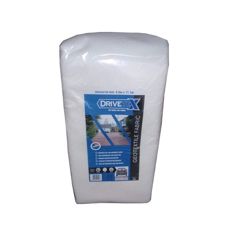 Drivetex Grey Non-Woven Geotextile Driveway Landscaping Fabric - 4500Mm X 11.1M Polypropylene