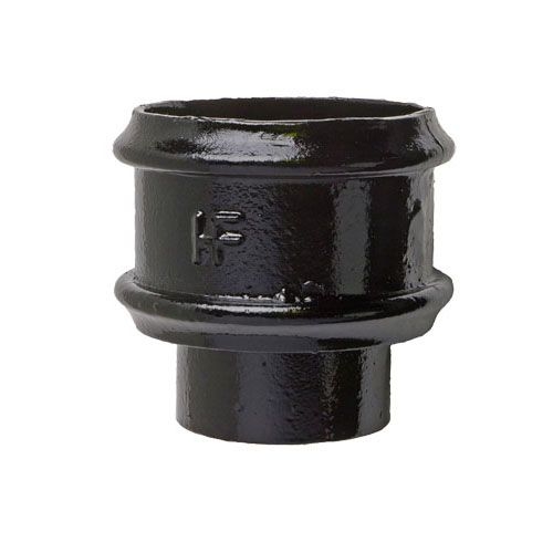 Cast Iron Downpipe 100mm to 75mm Adaptor - Black
