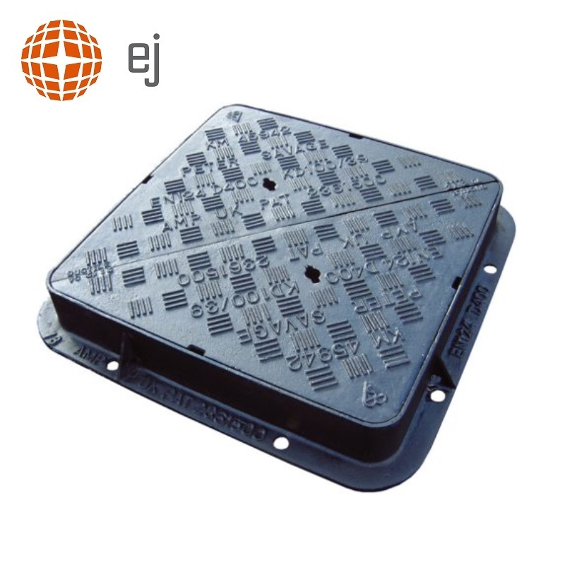 Cast Iron Manhole Cover and Frame 600L x 600W x 100H - D400 Class