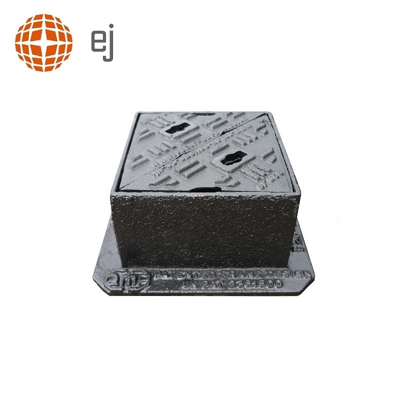 Cast Iron Heavy Duty Double Triangular Surface Box 150 x 150mm