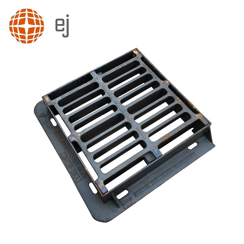 Cast Iron Straight Bar Hinged Gully Grating 450 x 450mm - D400