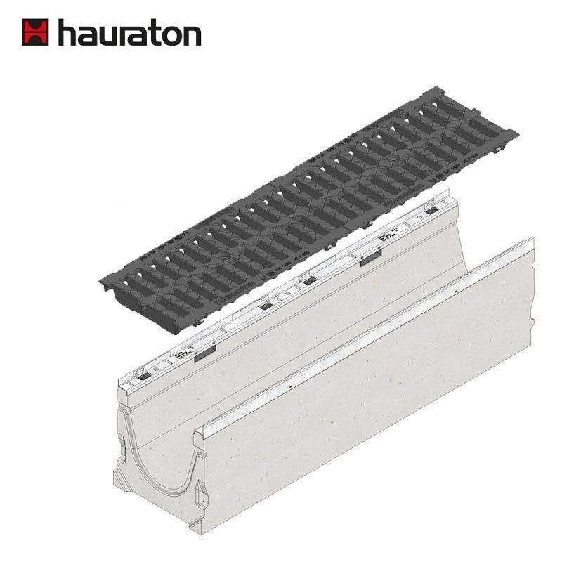 Hauraton Faserfix KS200 Channel & F900 Ductile Iron Slotted Grate - 1000mm