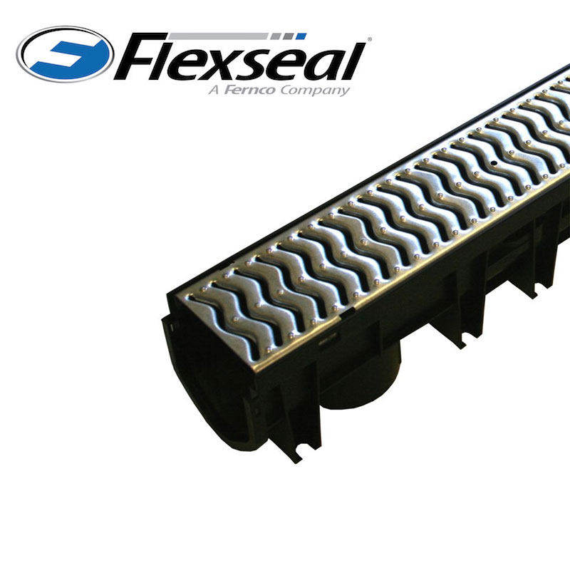 Drainage Channel With Galvanised Steel Grate 1m Fernco Stormdrain