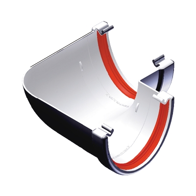 Deepflow Style Plastic Guttering 90 Degree Bend - Black
