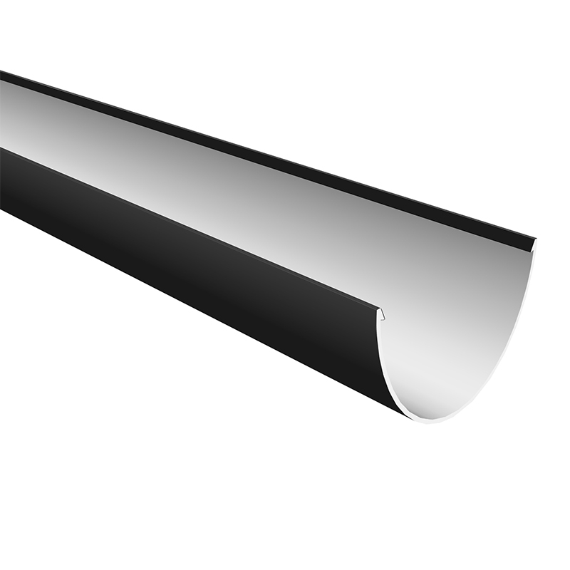 Deepflow Style Plastic Guttering 4m Length - Black