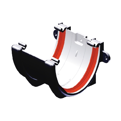 Deepflow Style Plastic Guttering Union Bracket - Black